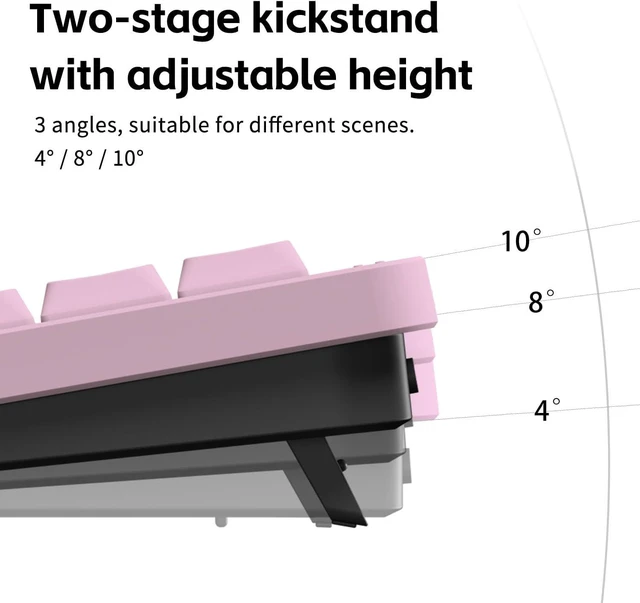 Alt view image 6 of 7 - NuPhy Node75 Hot-swap Wireless Mechanical Keyboard Pink-Blush Nano Switch | Hot Swappable, For Mac / Windows, Supports Touch Gestures, For Bluetooth, 2.4GHz, USB-C, RGB Backlit, PBT Keycaps, Wireless