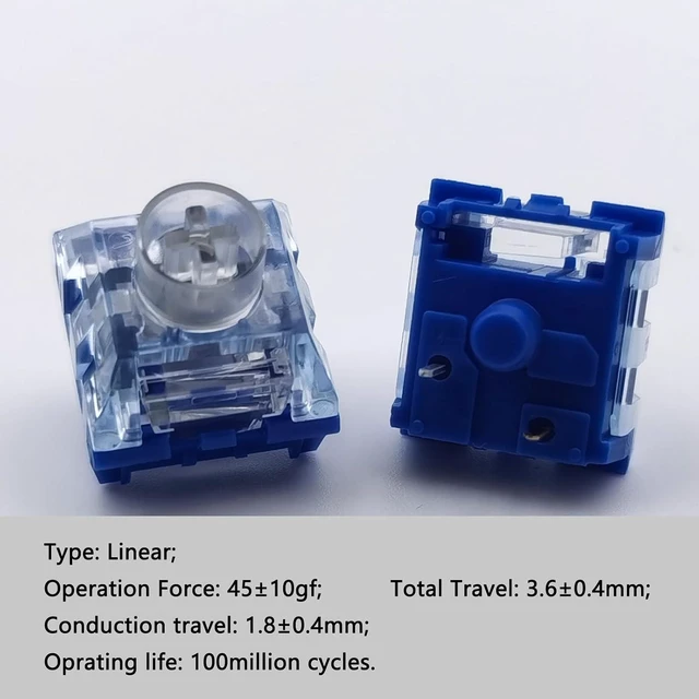 Alt view image 2 of 7 - Silent Keyboard Switches,Kailh Box Deep-Sea Silent Islet Switches for Mechanical Keyboard,3-Pin 45gf Linear/Dustproof/Long Life SwitchesSilent Islet,36Pcs