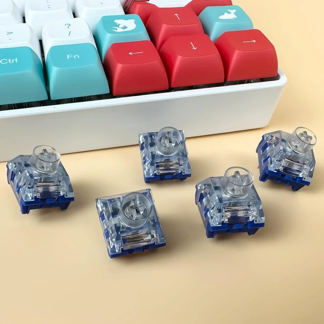 Alt view image 7 of 7 - Silent Keyboard Switches,Kailh Box Deep-Sea Silent Islet Switches for Mechanical Keyboard,3-Pin 45gf Linear/Dustproof/Long Life SwitchesSilent Islet,36Pcs