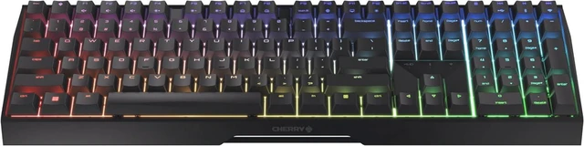 Main image of Cherry MX 3.0S Wireless Mechanical Gaming Keyboard Built-in aluminum housing for gamers with MX coffee or red gears. RGB backlit color display over 16m