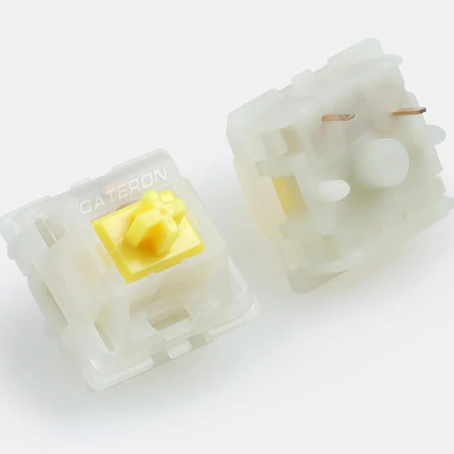 Alt view image 2 of 6 - GATERON KS-3X1 Milky Yellow Pro Keyboard Switches(35PCS) | Linear,RGB,LED,Pre Lubed,5 Pins Key Switches,for MX Mechanical Keyboard