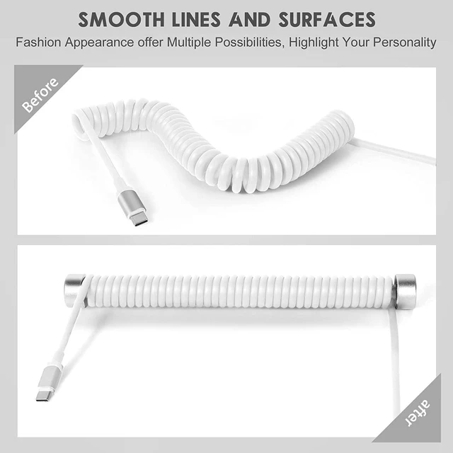 Alt view image 4 of 7 - ATTACK SHARK Coiled Keyboard Cable Winder-7.87inch Fixed Rod Compatible with GunMjo/RK61/EPOMAKER Mix 99% All Custom USB C Cable,Line Management Pole for Mechanical Gaming Keyboard-RC01,Silver