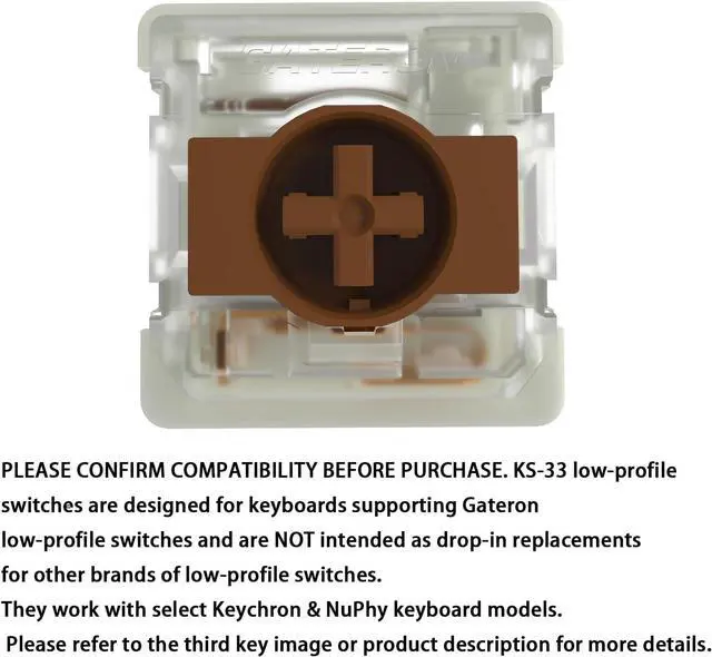 Alt view image 2 of 5 - GATERON KS-33 RGB Low Profile 2.0 Switches(Brown, 35pcs) | 3 Pin,Factory Pre-lubed,for MX Mechanical Keyboard