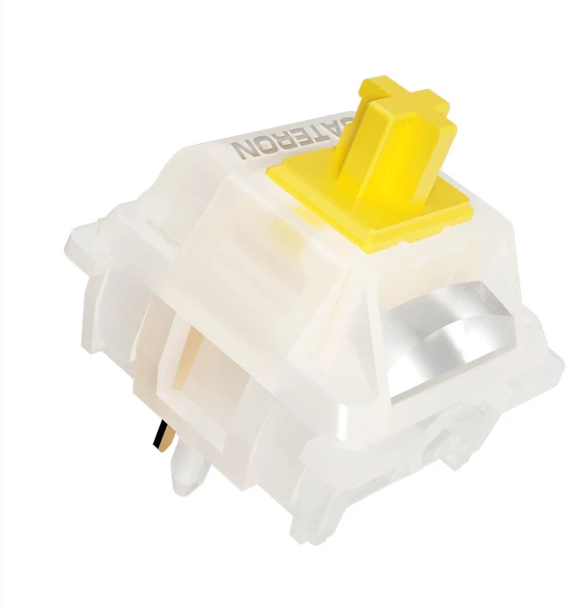 Main image of GATERON Milky Yellow Pro V3 Keyboard Switches, Pre-lubed Linear 5 pin for All MX Mechanical Keyboard (36PCS)