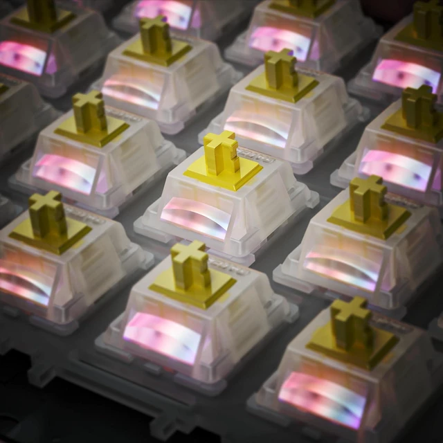 Alt view image 6 of 6 - GATERON Milky Yellow Pro V3 Keyboard Switches, Pre-lubed Linear 5 pin for All MX Mechanical Keyboard (36PCS)