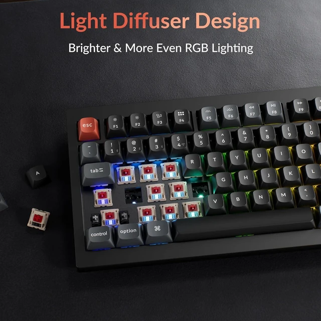 Alt view image 4 of 6 - Keychron Silk POM Linear Red Switches, 110pcs Pre-Lubed Mechanical Keyboard Switch Set, Smooth & Durable, 45gf Actuation, 5-Pin Hot-Swap Compatible, Full POM Housing & Stem