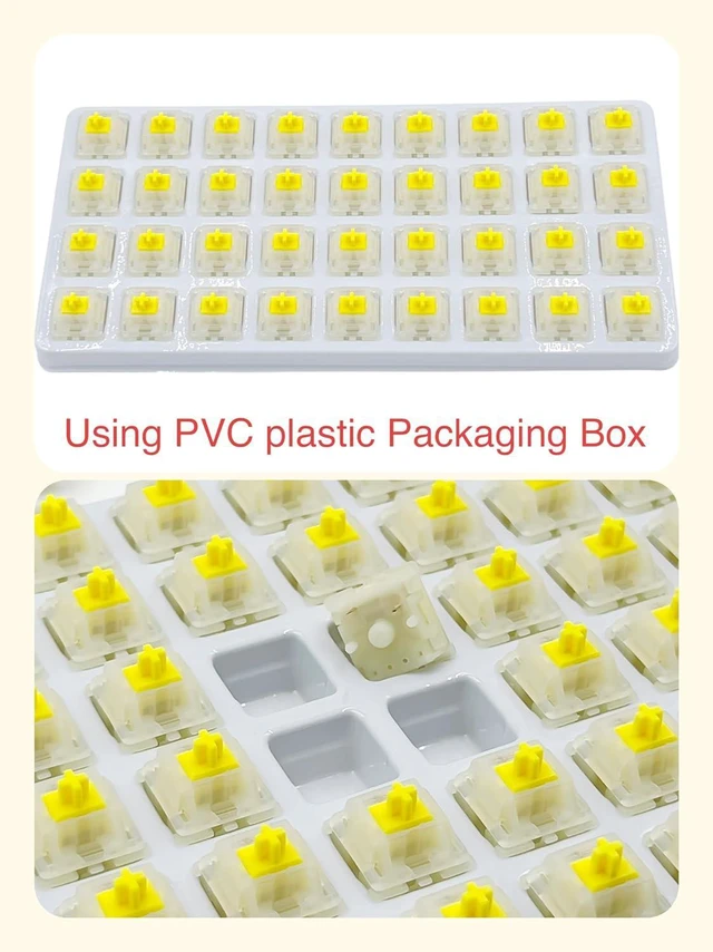 Alt view image 5 of 7 - Gateron Milky Yellow Pro V2 Pre-lubed 5-Pin 50gf Linear Switches for All MX Mechanical Keyboard Game Keyboard(Milky Yellow Pro V2,36PCS)