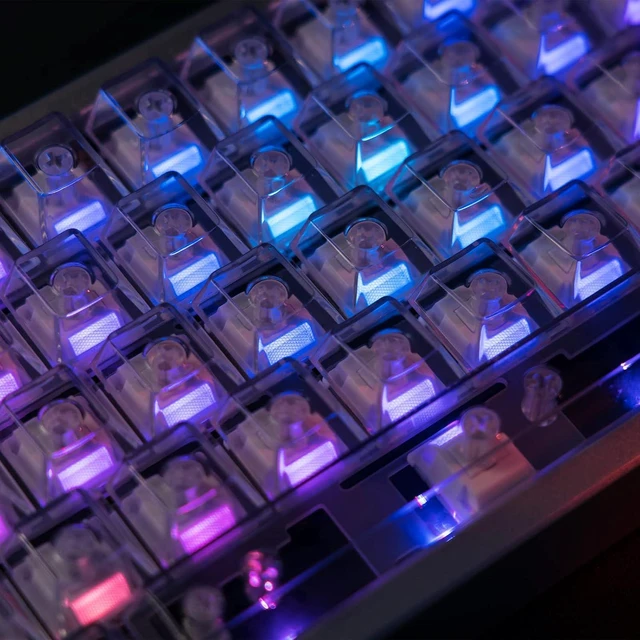 Alt view image 7 of 7 - OOCTPK Chilkey 35pcs Morandi 5-Pin Linear Mechanical Keyboard Switches for Mechanical Keyboard, Focused Bottom-Out Feedback and Crisp, High-Transmittance PMMA Light Guide, Even RGB Illumination