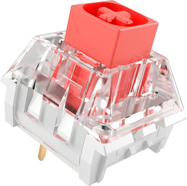 Main image of Kailh Box Red Switches for Mechanical Keyboard,3-Pin 45gf Linear/Factory Lubed/Dust&Waterproof Switches(Kailh Box Red,72Pcs)