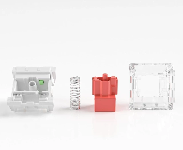 Alt view image 3 of 6 - Kailh Box Red Switches for Mechanical Keyboard,3-Pin 45gf Linear/Factory Lubed/Dust&Waterproof Switches(Kailh Box Red,72Pcs)