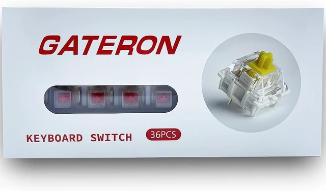 Alt view image 5 of 5 - DRAOZA Gateron G Yellow Pro 3.0 5-Pin Switch Pre-lubed RGB Yellow Red Brown for MX Mechanical Keyboard (36 Pieces 5 Pin White)