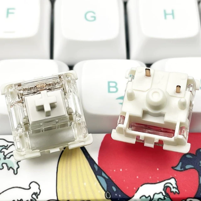 Alt view image 4 of 5 - DRAOZA Gateron G White Pro 3.0 Switches,5-Pin Pre Lubed RGB SMD Linear Switches for MX Gaming Mechanical Keyboard (G Pro 3.0,White,108PCS)