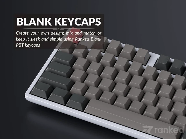 Alt view image 3 of 7 - Ranked Blank Premium Keycap Set | 1.4 mm Thick PBT | Cherry Profile for Mechanical Keyboard (Dolch, 139 Keys)