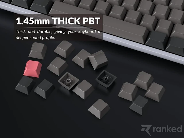 Alt view image 5 of 7 - Ranked Blank Premium Keycap Set | 1.4 mm Thick PBT | Cherry Profile for Mechanical Keyboard (Dolch, 139 Keys)