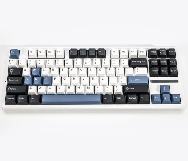 Alt view image 5 of 7 - Arctic PBT Double Shot Keycap Set,176 Keys Retro Blue Custom Key Cap Keycaps 60 Percent Cherry Profile Keycaps for 61/64/68/84/87/100/104/108 Mechanical Keyboard