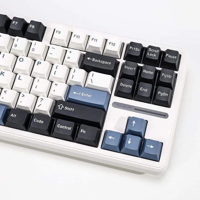 Alt view image 7 of 7 - Arctic PBT Double Shot Keycap Set,176 Keys Retro Blue Custom Key Cap Keycaps 60 Percent Cherry Profile Keycaps for 61/64/68/84/87/100/104/108 Mechanical Keyboard