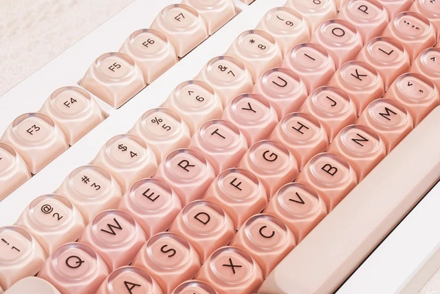 Alt view image 2 of 7 - ZORNHER CG870 Foundation Mechanical Keyboard,80% Pink Creamy Keyboard Wireless,Gaming Keyboard Cute,Jelly MOA Profile Round Keycaps,Creamy Sounding Linear Switches,PC Gaming