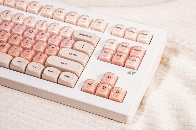 Alt view image 6 of 7 - ZORNHER CG870 Foundation Mechanical Keyboard,80% Pink Creamy Keyboard Wireless,Gaming Keyboard Cute,Jelly MOA Profile Round Keycaps,Creamy Sounding Linear Switches,PC Gaming