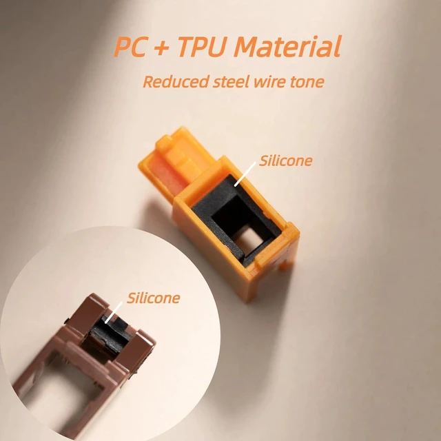 Alt view image 4 of 7 - OOCTPK Chilkey Stupid Keyboard Stabilizers, Snap-in Stabilizers with 2u 6.25u 7u Wires, 1.2mm PCB Mount Stabs Kit for Mechanical Keyboards MX Switches