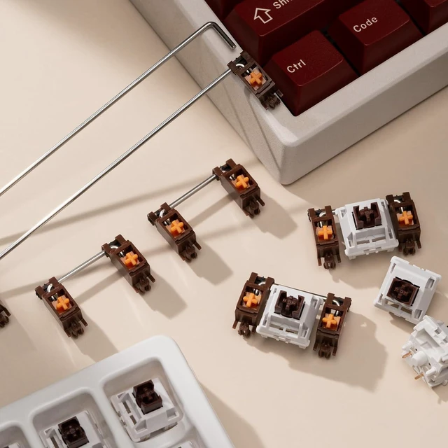 Alt view image 6 of 7 - OOCTPK Chilkey Stupid Keyboard Stabilizers, Snap-in Stabilizers with 2u 6.25u 7u Wires, 1.2mm PCB Mount Stabs Kit for Mechanical Keyboards MX Switches