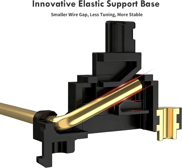 Alt view image 2 of 7 - DUROCK Stabilizer V3, Screw in Stabilizers with 2u 6.25u 7u Wires, PCB Mount Keyboard Stabilizers for Mechanical Keyboards (V3 Black Gold 100% Kit)