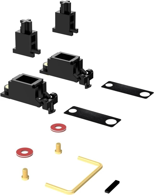 Alt view image 4 of 7 - DUROCK Stabilizer V3, Screw in Stabilizers with 2u 6.25u 7u Wires, PCB Mount Keyboard Stabilizers for Mechanical Keyboards (V3 Black Gold 100% Kit)