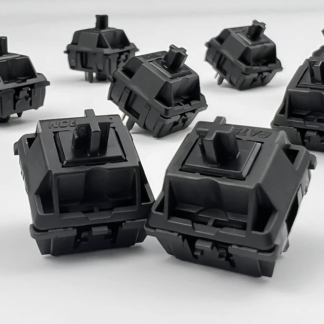 Alt view image 6 of 6 - GATERON Oil King V2 Pre-lubed Keyboard Switches, 5-Pin 55gf Black Linear Switches Compatible for MX Mechanical Keyboard DIY(90PCS)