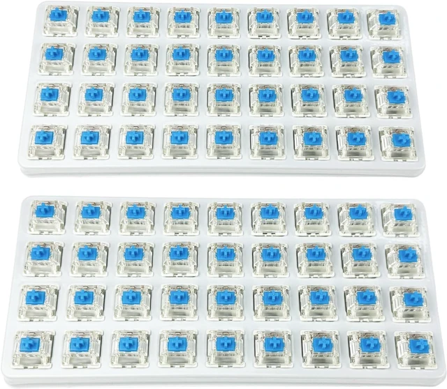 Alt view image 5 of 5 - Zjmehty Gateron G Pro 3.0 Blue Switches for Mechanical Keyboard,3-Pin 60gf Clicky/Pre-Lubed/Pin-Enhanced Switches(90pcs,Blue,3-Pin)