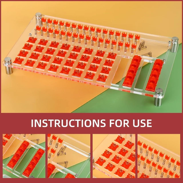 Alt view image 6 of 7 - YIMAGUJRX 32 Switches Acrylic Lube Station,Keyboard Lube Kit,Switch Opener,Switch Lube,Switch Puller,Keycap Puller,Switch Lube Tool for Custom Mechanical Keyboard (12Pcs)