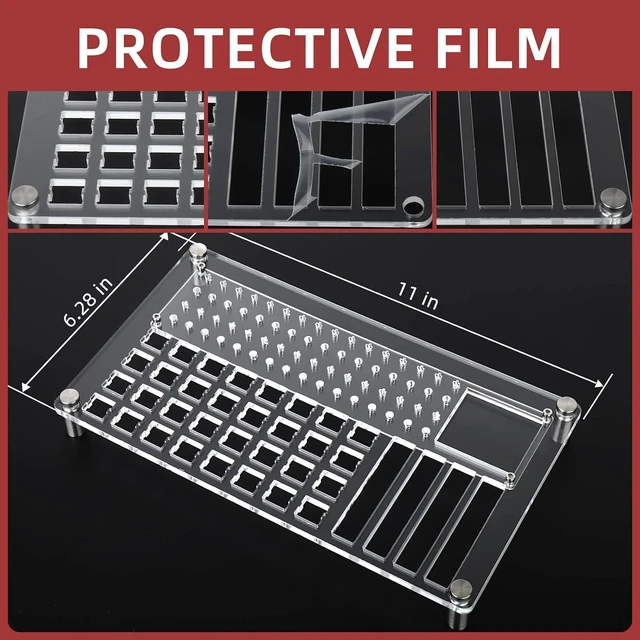 Alt view image 5 of 7 - YIMAGUJRX 32 Switches Acrylic Lube Station,Keyboard Lube Kit,Switch Opener,Switch Lube,Switch Puller,Keycap Puller,Switch Lube Tool for Custom Mechanical Keyboard (12Pcs)