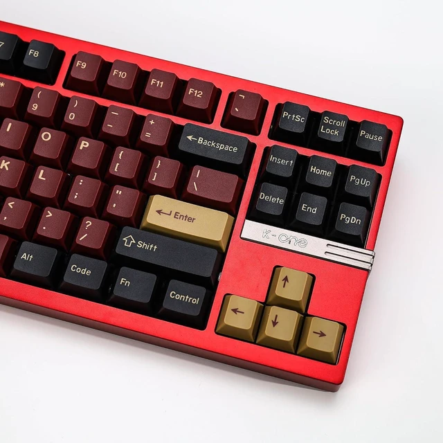 Alt view image 7 of 7 - PBT Double Shot Custom Keycap Set,Keycaps 60 Percent-176 Keys Red Samurai Key Caps,Cherry Profile Keycaps for GK61/64/68/84/87/100/104/108 Mechanical Keyboard