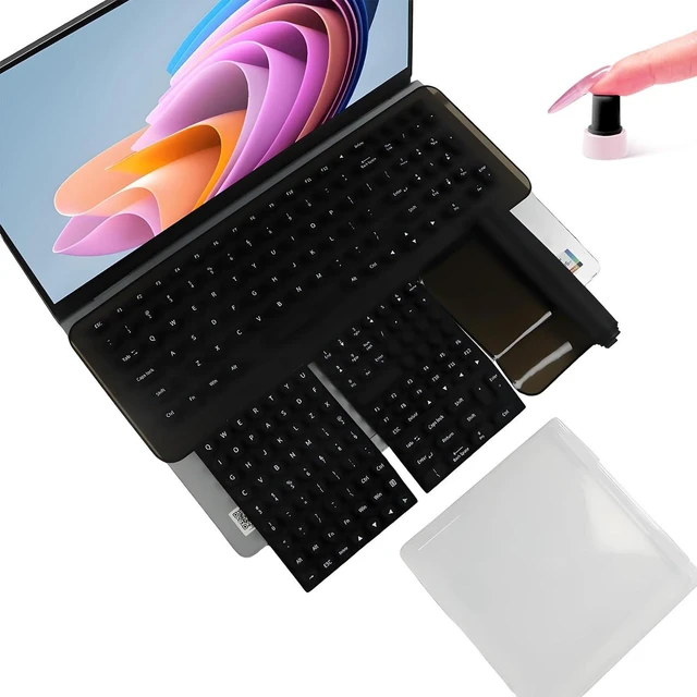 Main image of Keyboard for Nails, The Second Generation Keyboard Cover for Long Nails (Black)