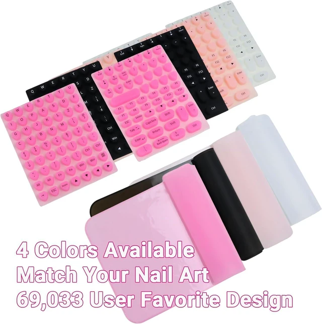 Alt view image 7 of 7 - Keyboard for Nails, The Second Generation Keyboard Cover for Long Nails (Black)