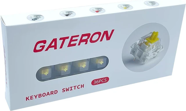 Alt view image 5 of 7 - Gateron Milky Yellow Pro Switches Pre Lubed SMD RGB LED KS-3 5 Pin Switch Compatible MX Mechanical Gaming Keyboard(36pcs Yellow)