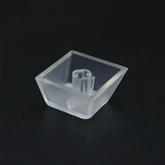 Alt view image 2 of 7 - OEM Profile Blank Keycaps ABS Frosted Transparent Translucent 1U R4 Keycap for MX switches Mechanical Keyboard(Transparent, 100pcs)