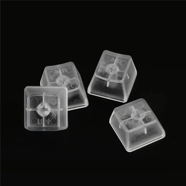 Alt view image 7 of 7 - OEM Profile Blank Keycaps ABS Frosted Transparent Translucent 1U R4 Keycap for MX switches Mechanical Keyboard(Transparent, 100pcs)