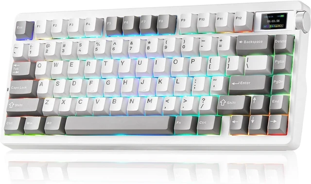 Main image of X Aula Nova75 Mechanical Wireless Gaming Keyboard,Gasket Mounted with 75% Compact Layout,RGB Backlit,Custom Hot Swappable/2.4GHz/USB-C,Gaming or Typing for Win/Mac/iOS/Android(4 Modes 8000mAh)