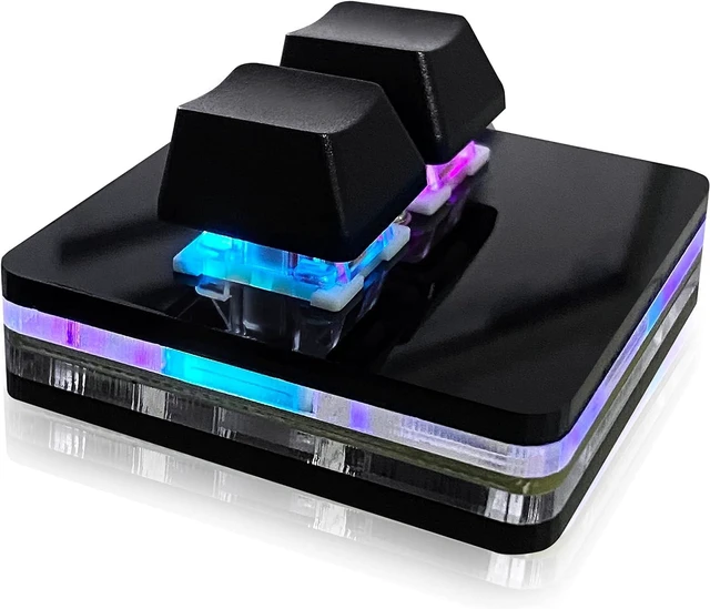 Main image of N/A NONO OSU 2-Key Red axis Gaming Keyboard,Mini Mechanica RGB keypad for macros and Rhythm Games. black