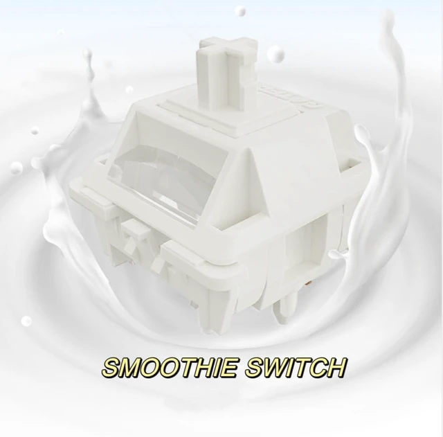 Alt view image 4 of 5 - GUYEKS Gateron Smoothie Keyboard Switches 5 Pin Linear Creamy Switches Pre Lubricated 40gf White Keyboard Switches Full POM RGB LED Suitable for MX Mechanical Keyboards (Pack of 90)