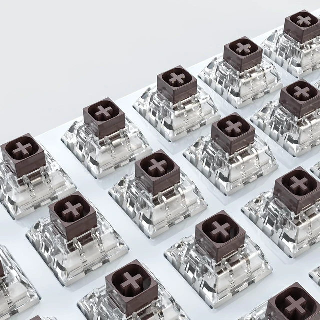 Alt view image 5 of 6 - Zjmehty Kailh Box Brown Switches for Mechanical Keyboard,3-Pin 45gf Tactile/Factory Lubed/Dust&Waterproof Switches(Kailh Box Brown,90Pcs)