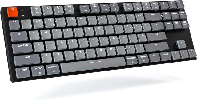 Alt view image 2 of 6 - Keychron K1 (Version 4) Wireless Mechanical Keyboard - Gateron Low Profile Blue - WH LED (K1V4-L2)