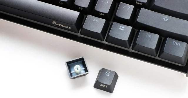 Alt view image 3 of 5 - Ducky One 2 Pro 60% Mechanical Keyboard, Gateron Silent Brown, Blackout | 60% mechanical gaming keyboard with Quack Mechanics dampening, PBT doubleshot keycaps, RGB backlight