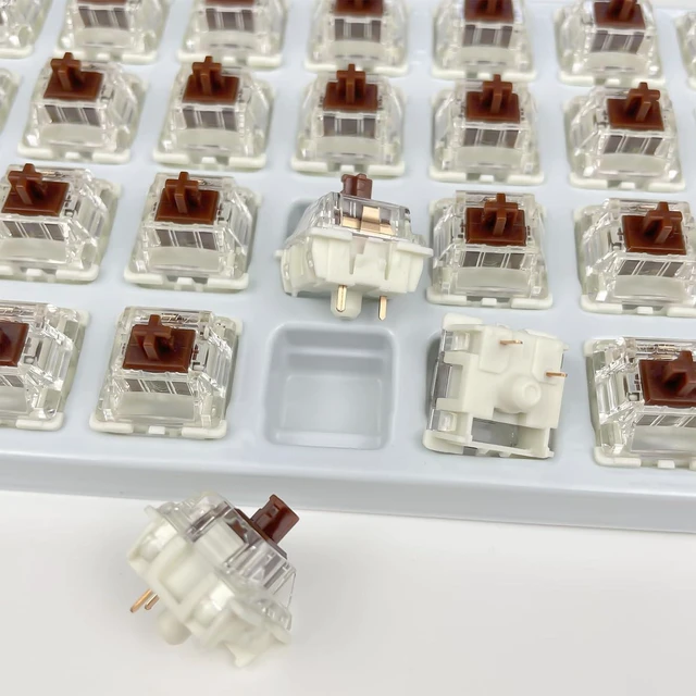 Alt view image 4 of 6 - Gateron G Brown Pro 3.0 Switches Pre-lubed 3pin RGB SMD Tactile for Gaming Mechanical Keyboard (72Pcs, Pro Brown 3.0)