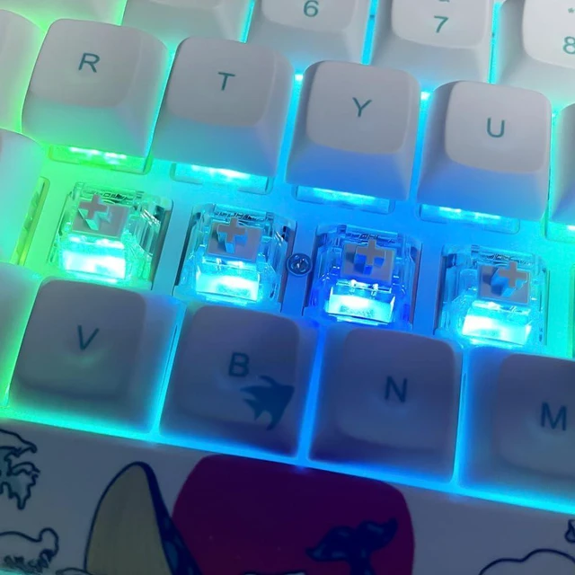 Alt view image 3 of 5 - DRAOZA Gateron G White Pro 3.0 Switches,5-Pin Pre Lubed RGB SMD Linear Switches for MX Gaming Mechanical Keyboard (G Pro 3.0,White,108PCS)