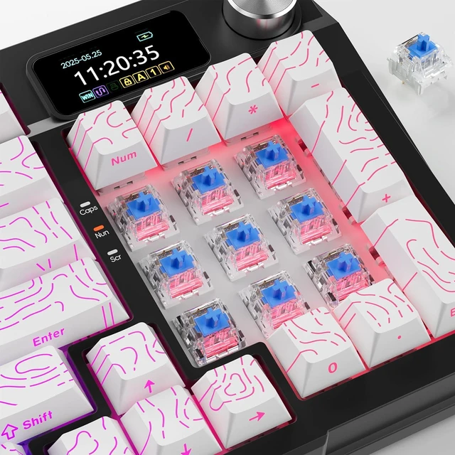 Alt view image 5 of 6 - Classic Blue Switch for Mechanical Gaming Keyboard,3 Pin 60gf RGB SMD Clicky Switch(Blue,90PCS)