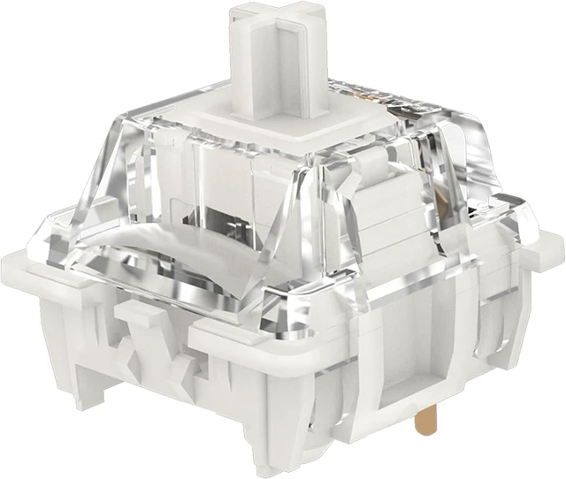 Main image of Gateron G Silent White Pro 3.0 Pre-lubed Switches 5pin Linear for MX Mechanical Type Key Gaming Keyboard Switches, SMD RGB Light Plate Mounted Switches (70 Pcs-5pin, White)