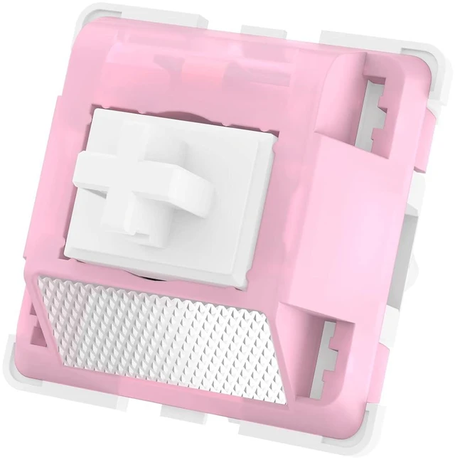 Alt view image 4 of 7 - DUROCK White Lotus Switch, High Precision Light Tactile Switches 56g Long Spring Pre-Lubed RGB Tactile Keyboard Switches (DUROCK White Lotus, 70pcs)