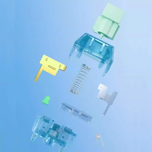 Alt view image 7 of 7 - Kailh Box Summer Mechanical Keyboard Switches,5-Pin 50gf Clicky/Speed Typing/Gaming/Waterproof Switches(Summer,36Pcs)