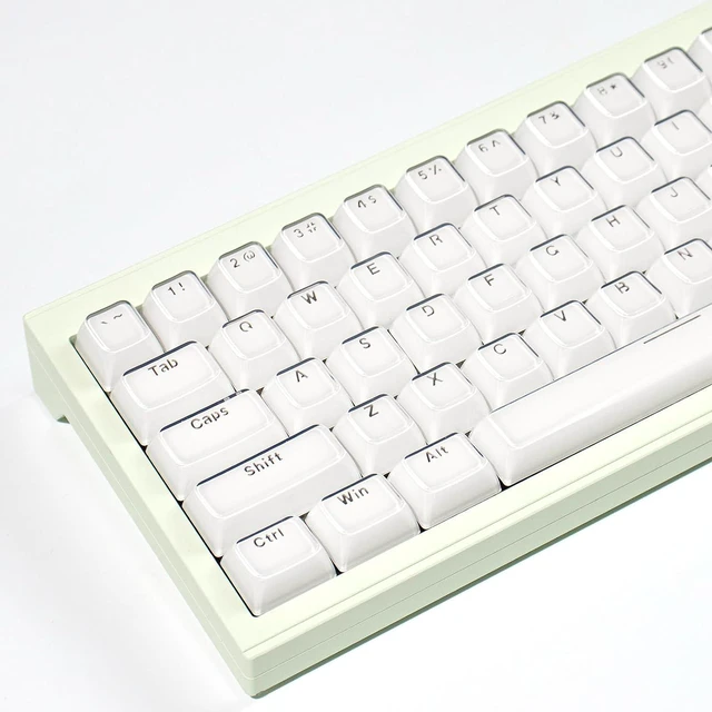 Main image of Crystal Jelly Keycaps, White Custom Translucent Keycaps 135 Keys, OEM Profile Keycap, Cute Shine Through Keyboard Keycaps for 61/68/84/87/98/100 Cherry MX Keyboard Mechanical, White