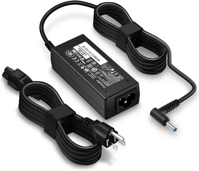 Alt view image 2 of 7 - Charger for HP Laptop Computer Smart Blue Tip, Compatible with Pavilion x360 11 13 15, Elitebook Folio 1040 G1, Stream 13 11 14, 13, Envy x2, and More AC Adapter Power Supply